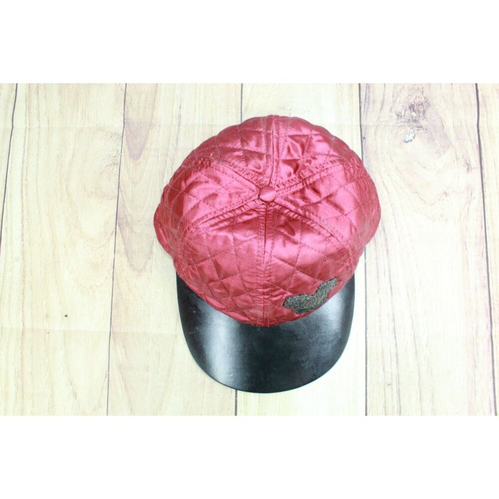 Disney Parks Original Beauty & the Beast Black Mickey Rose Ears Red Quilted Hat - Picture 2 of 9